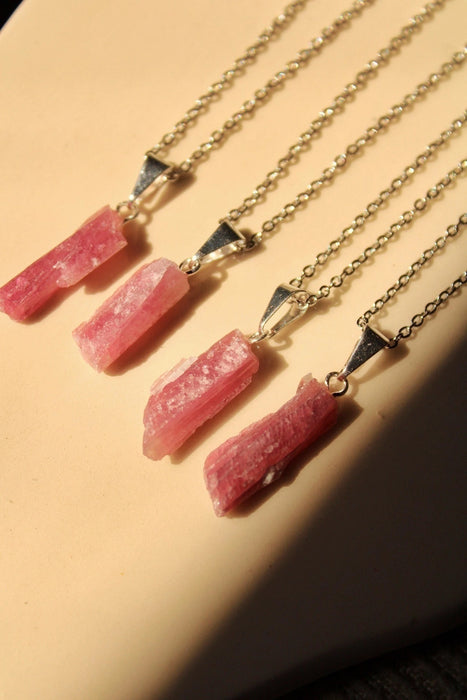 Rose Quartz Energy Necklace - Chic Accessories for Positive Vibes and Style (1 count)