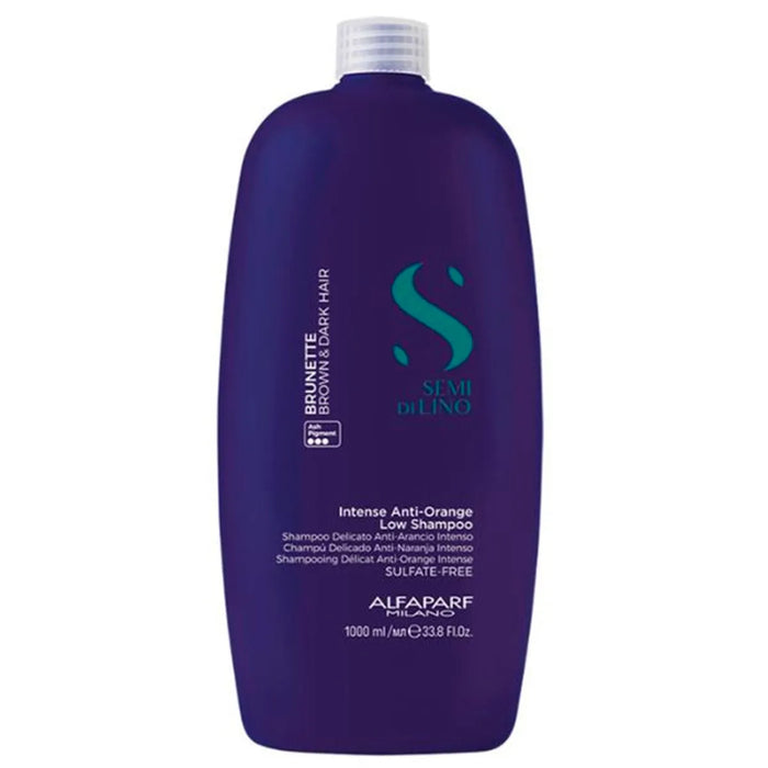 Alfaparf Shampoo Matizador Anti-Orange Semi Di Lino x1000 ml: Neutraliza los Tonos Anaranjados y Realza el Color del Cabello