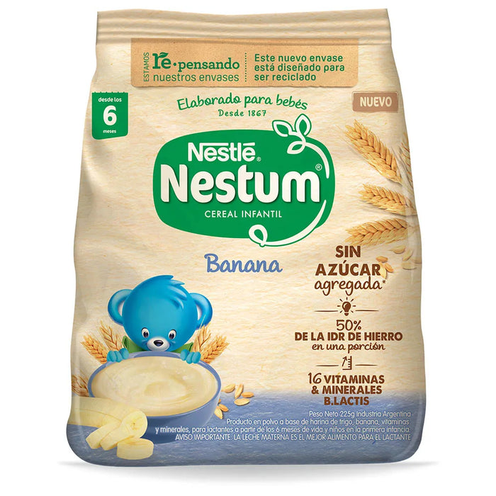 Nestle Alimento para Bebé Nestum Banana Infant Cereal 225 g - Nutrient-Rich Baby Food Delight