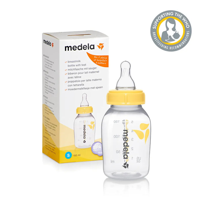 Medela Mamadera Baby Bottle, Silicone Nipple, 150 ml - BPA-Free Infant Feeding Solution