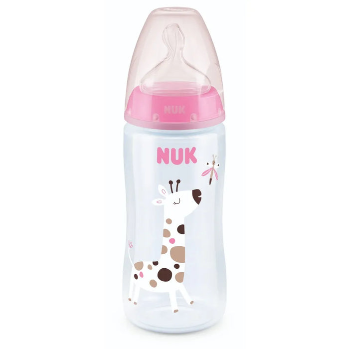 NUK Mamadera Giraffe Baby Bottle w/ Temperature Control - 300 ml
