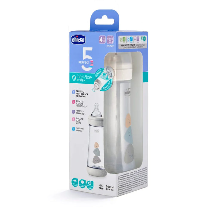 Chicco | Mamadera Perfect Baby Bottle Set - 300 ml - Anti-Colic, BPA-Free, Ideal for Gentle Feeding