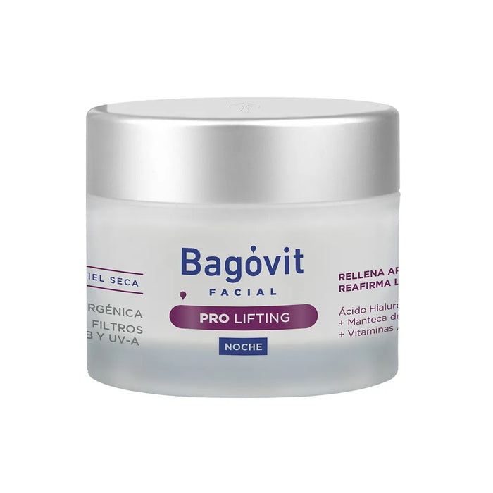 Bagóvit Crema Anti-Arrugas Pro Lifting Night Cream 55g | Vitamin A & E, Anti-Wrinkle Firming for Dry Skin