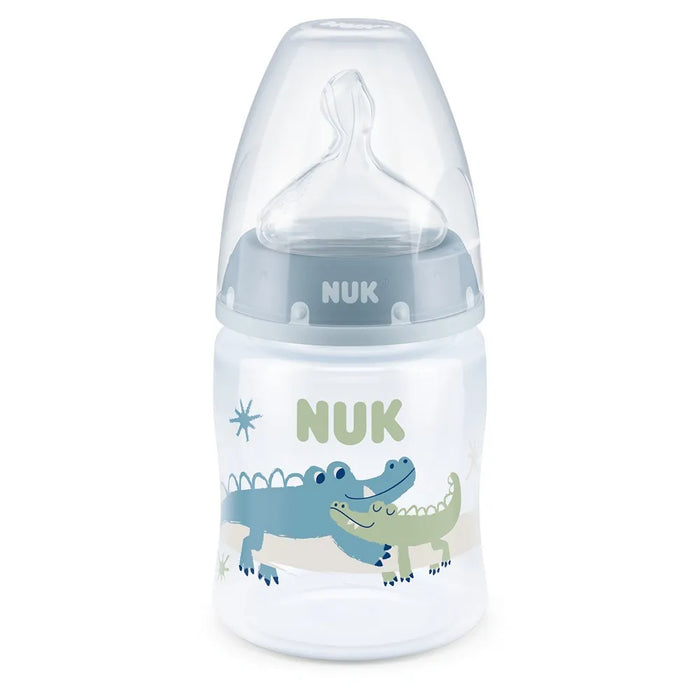 NUK Mamadera Crocodile Baby Bottle - 150 ml, Temperature Control