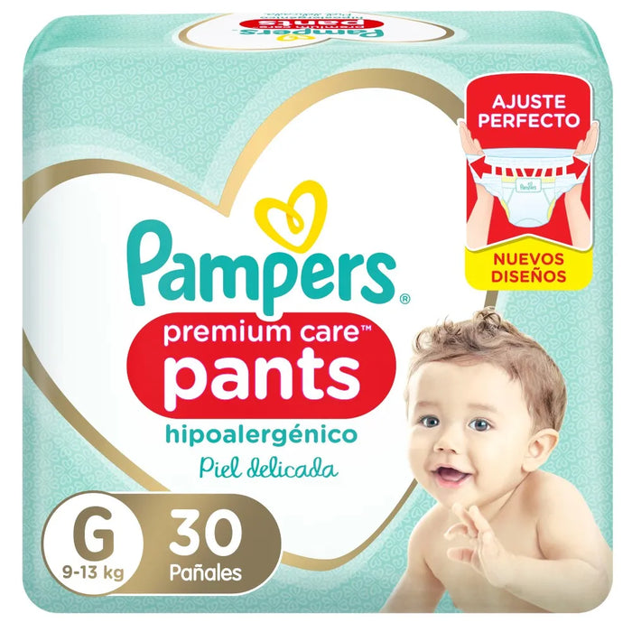 Pampers Pañales Premium Care Pants Hypoallergenic Diapers | Comfortable Protection for Happy Babies