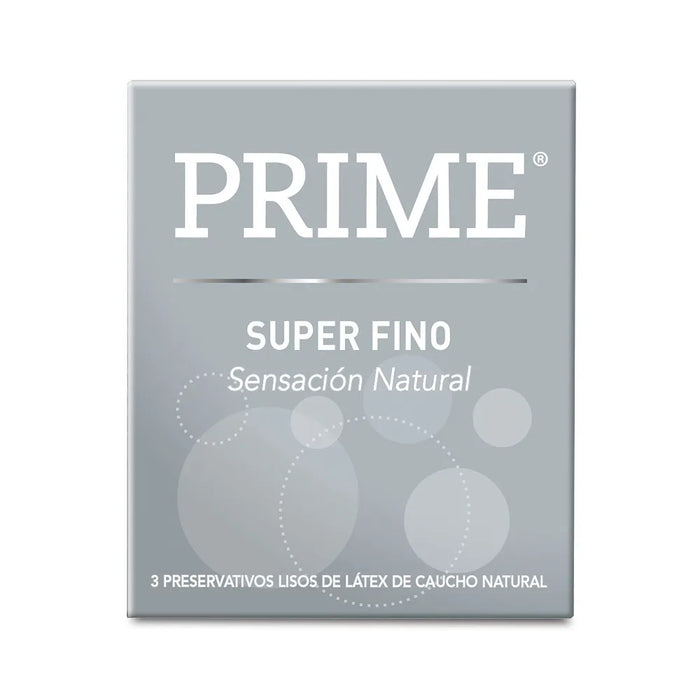 Prime Super Fino Thin Latex Condoms | Premium Quality, Ultra Sensitive Protection (3 count)