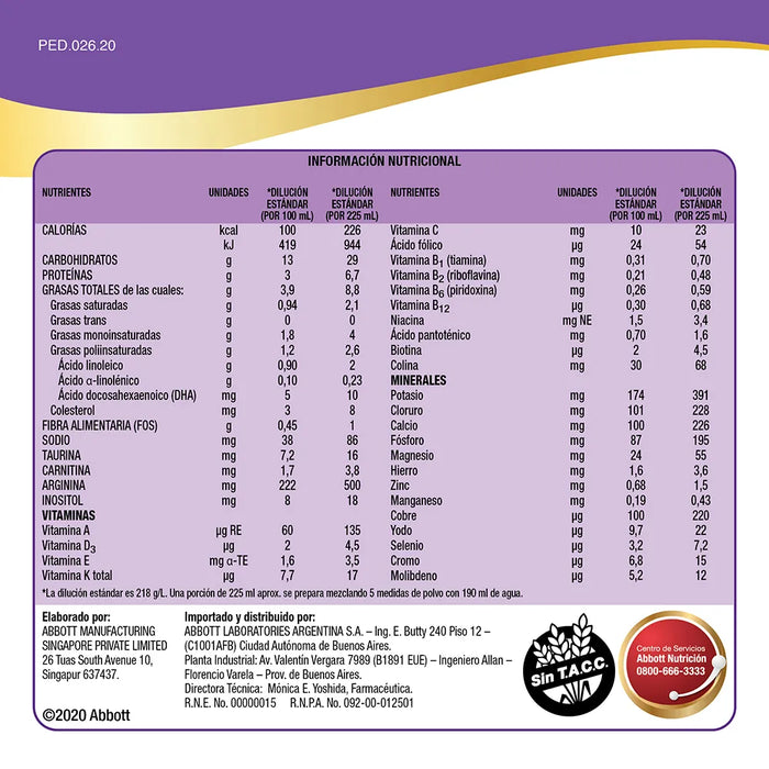 Suplemento Nutricional Pediasure Chocolate Powder - Nutritional Supplement for Kids, 400g Tin
