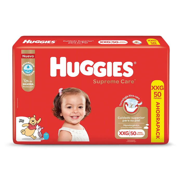 Huggies Pañales Supreme Care Unisex Mega Pack | Save on Diapers for Happy Little Ones