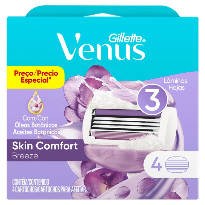 Venus Breeze Razor Refills Repuesto Afeitadora - Pack of 2, Botanical Oils for Smooth Shaving