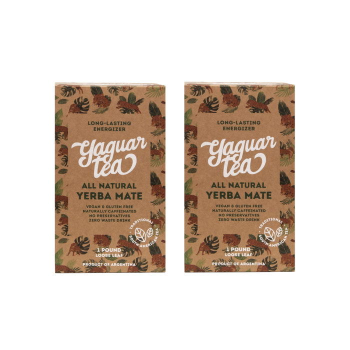 2 X 1 lb / 454 g Yerba Mate Packs Unsmoked Loose Leaf - Kosher, Vegan & Gluten Free by Yaguar Tea