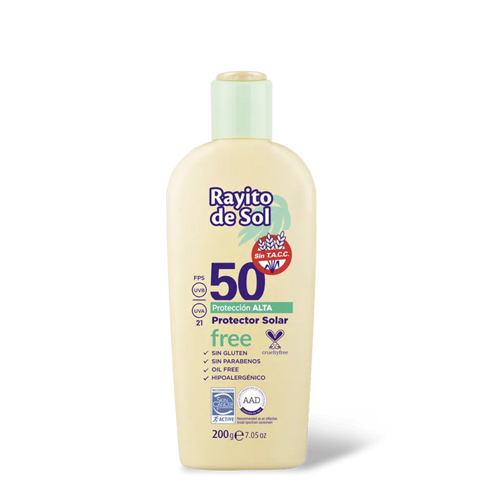 Rayito de Sol | High Protection Gluten-Free SPF 50 Sunscreen - Sensitive Skin Shield | 200 g / 7.05 fl oz