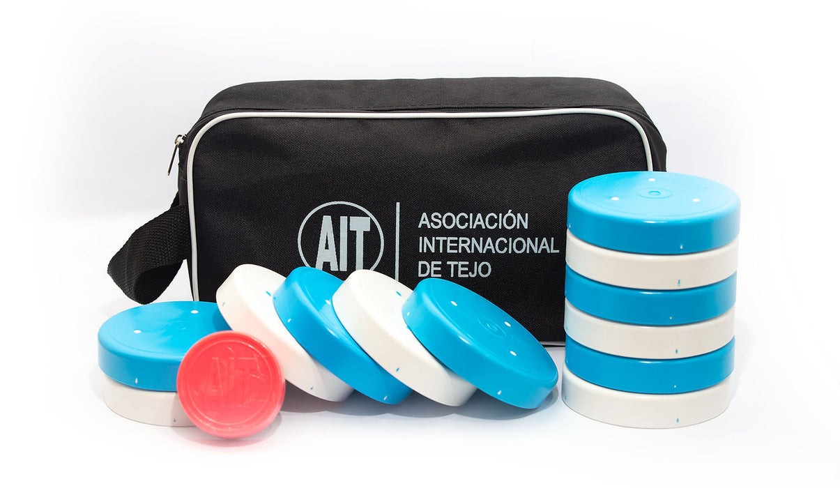 Official AIT Tejo Set | Official Tejo endorsed by the Intentional Tejo Association - White & Sky Blue