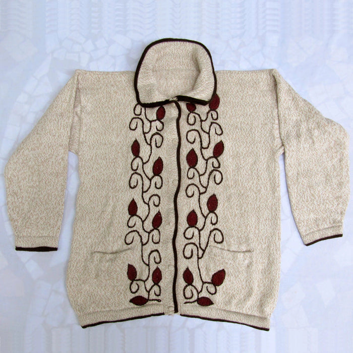 Campera Artesanal Handmade Argentine Artisan Flower Jacket - Authentic Northern Argentine Style, Quality Craftsmanship