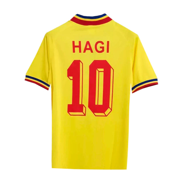 Camiseta Selección Rumania Titular Adidas 1994 #10 Hagi - Adulto - Memorabilia Clásica de Fútbol