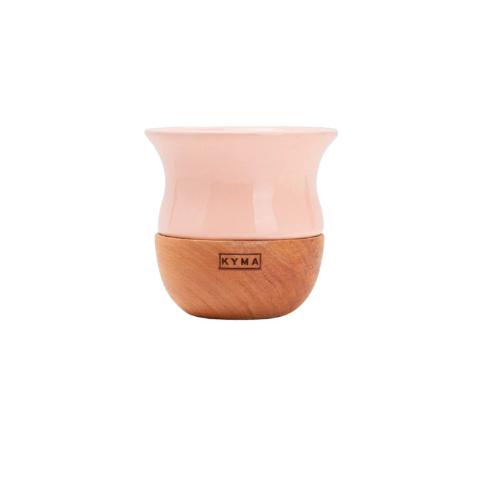 Kyma Ceramic Mate with Turned Lenga Wood Base & Steel Bombilla. (Various Colors Available)
