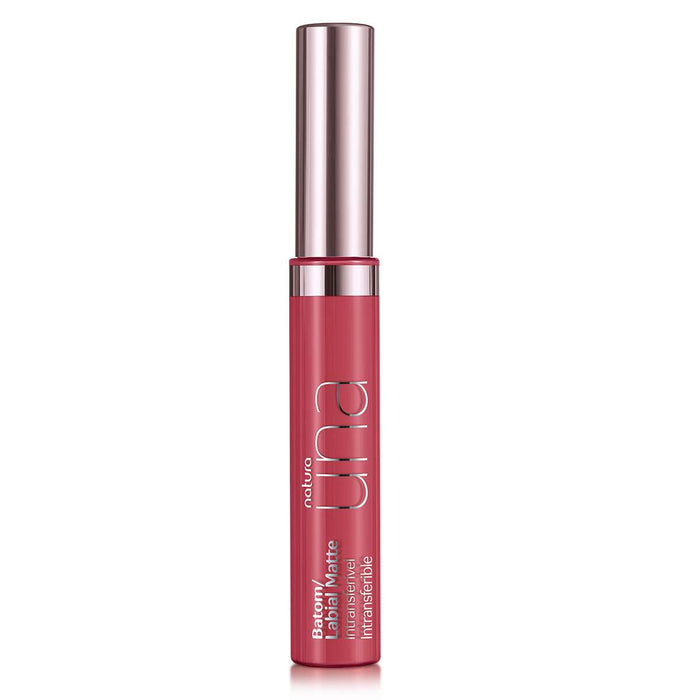 Natura Long Lasting Matte Lipstick Rouge Color Vegan Makeup by Natura Una (4M Tone), 8 ml / 0.27 fl oz