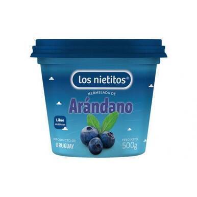 Los Nietitos Mermelada de Arándanos Clásica Mermelada de Arándanos Clásica de Uruguay, 500 g / 17.6 oz