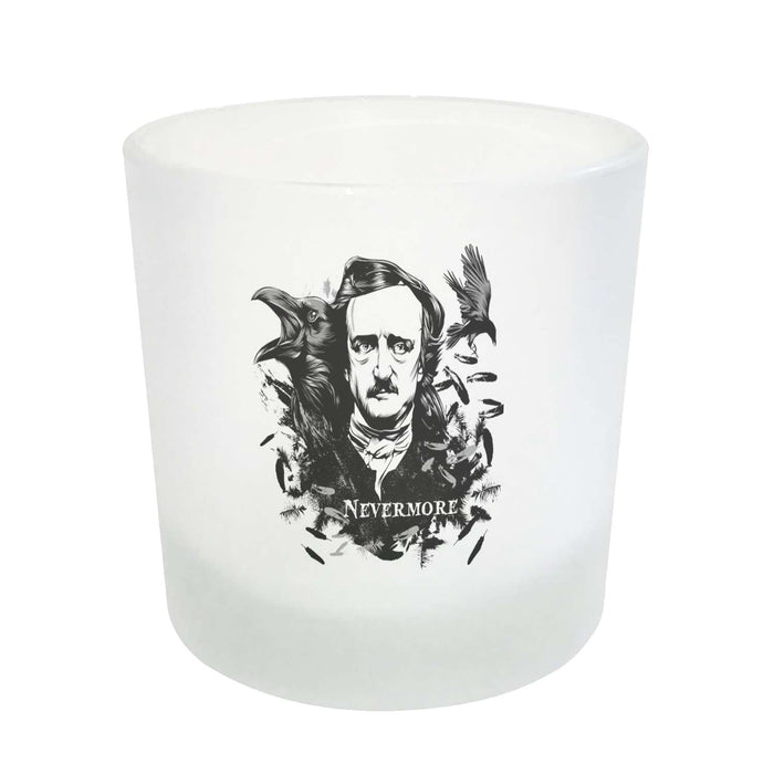 Vaso de Whisky | Frosted Glass Whisky Tumbler - Edgar Allan Poe Inspired Gothic Elegance
