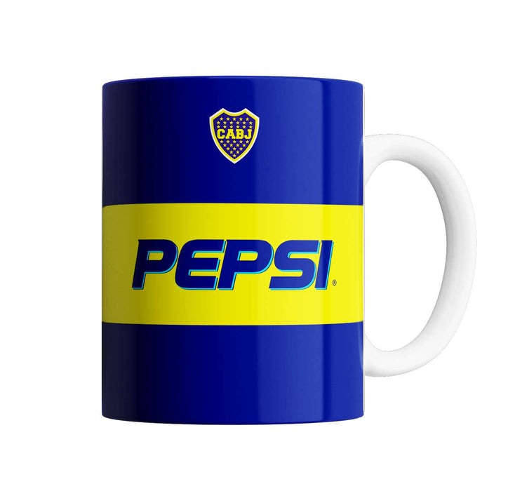 Punto Bizarro | Boca Fan's Collectible: Pepsi Ceramic Mug - Soccer Passion in Every Sip