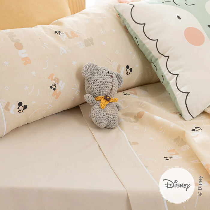 Arredo | Patch Mickey Single Bed Sheet Set - Sleep Comfortably, 100% Cotton, Rest Easy