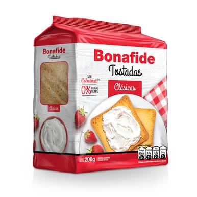 Bonafide Tostadas Clásicas Breakfast Toast Classic Pan Tostado Crujiente, 200 g / 7.05 oz