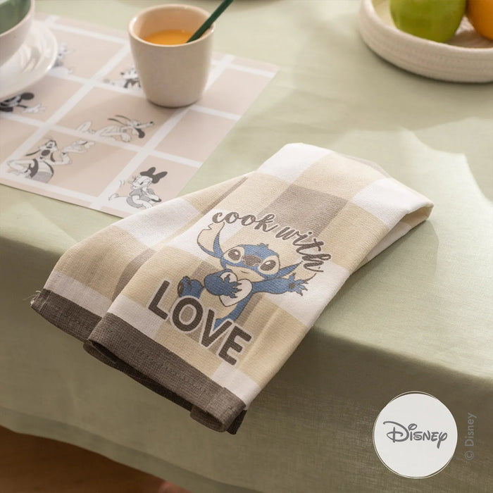 Arredo | Stitch Cook With Love Cotton Dish Towel Set | 100% Cotton, 40 cm x 60 cm | Kitchen Towels for Home Chefs