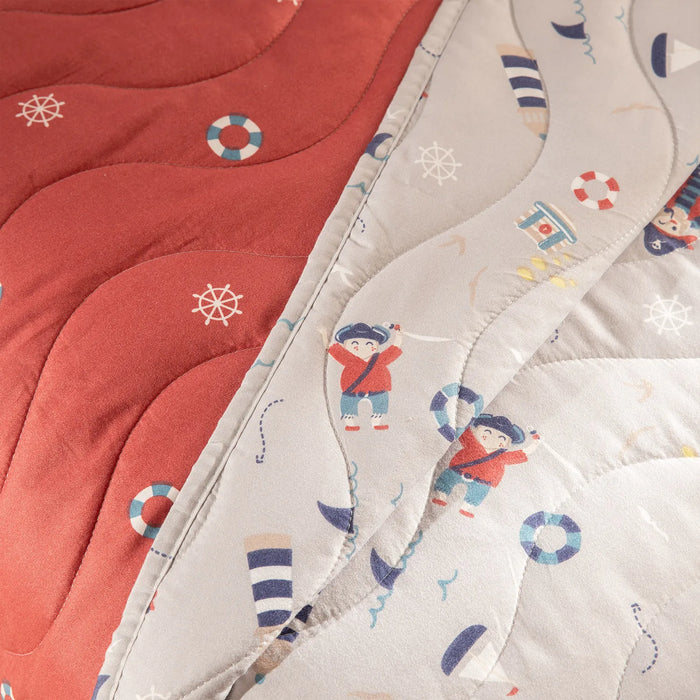 Arredo | Single Reversible Pirate Parrot Bedspread | Linens & Bedding, 100% Polyester