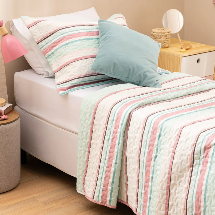 Arredo | Single Reversible Assorted Stripe Bedspread | Linens & Bedding, 100% Polyester