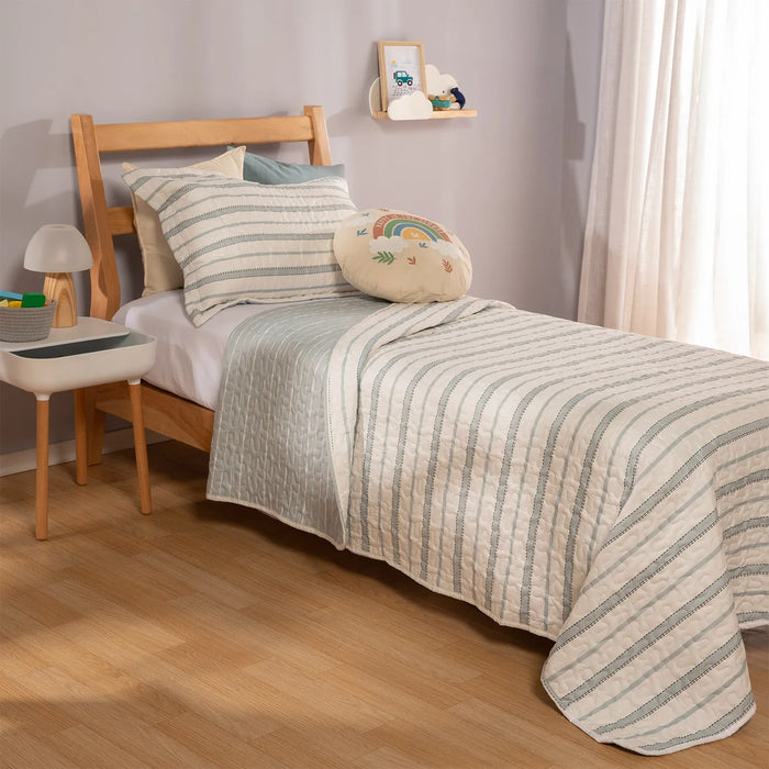Arredo | Reversible Single Bedspread Double Stitching 100% Polyester Synthetic Fiber Fill