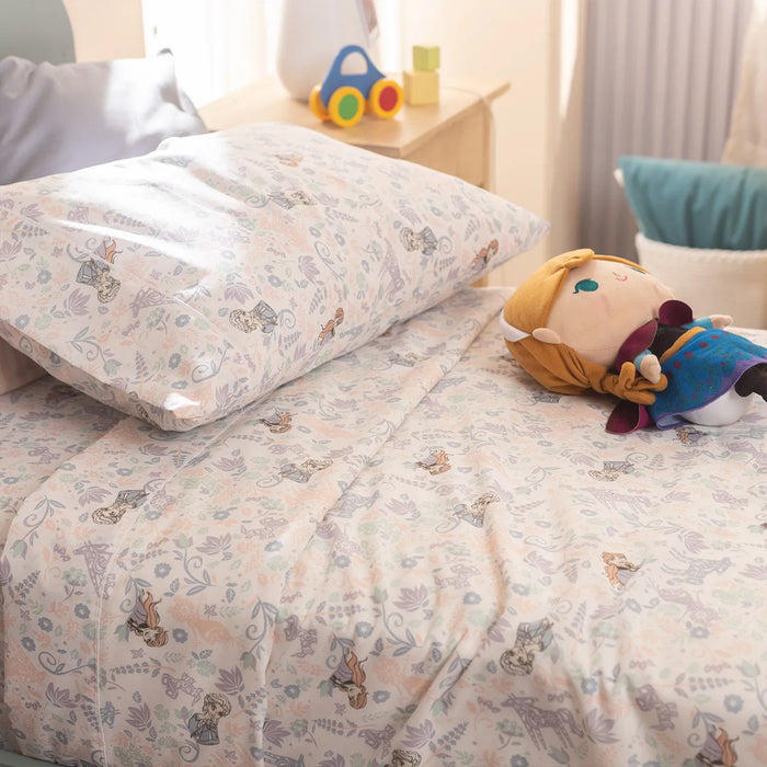 Arredo | Folk Frozen Single Bed Sheets Set | Sleep Peacefully, 50% Cotton - 50% Polyester Blend, Rest Easy