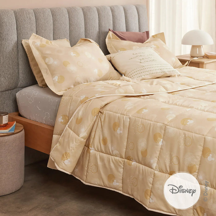 Arredo | Reversible Fireworks Mickey Queen Size Bedspread 100% Polyester