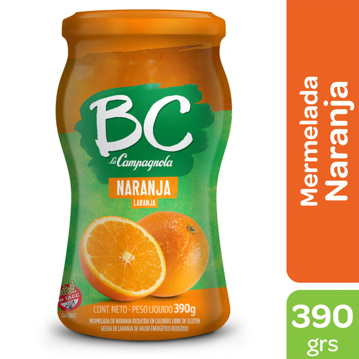 BC La Campagnola Light Orange Marmalade - Delicious Low-Calorie Jam, 390 g / 13.75 oz
