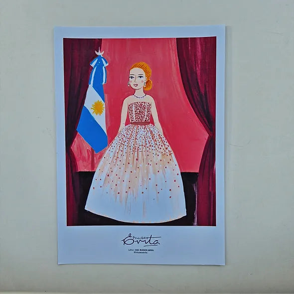 Museo EVITA Asociación Lamina Dibujo: Artistic A4 Print on Textured Paper