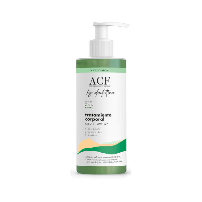 ACF Body Solutions: Gentle pH 5.5 Cleansing Gel for Skin Care - Nourishing Niacinamide, Postbiotics, Ceramides - Moisturizing Body Wash - Refreshing Formula - 25 ml / 0.84 oz