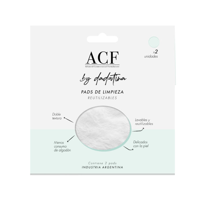 ACF Eco Pads x2 - Reusable Double-Sided Cleansing Pads for Quick-Dry & Extra Soft Skin Care