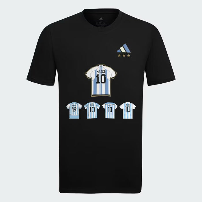 Adidas - Celebrate the Passion: Messi's 5 World Cup Jerseys - AFA WC Anniversary Men's Tee