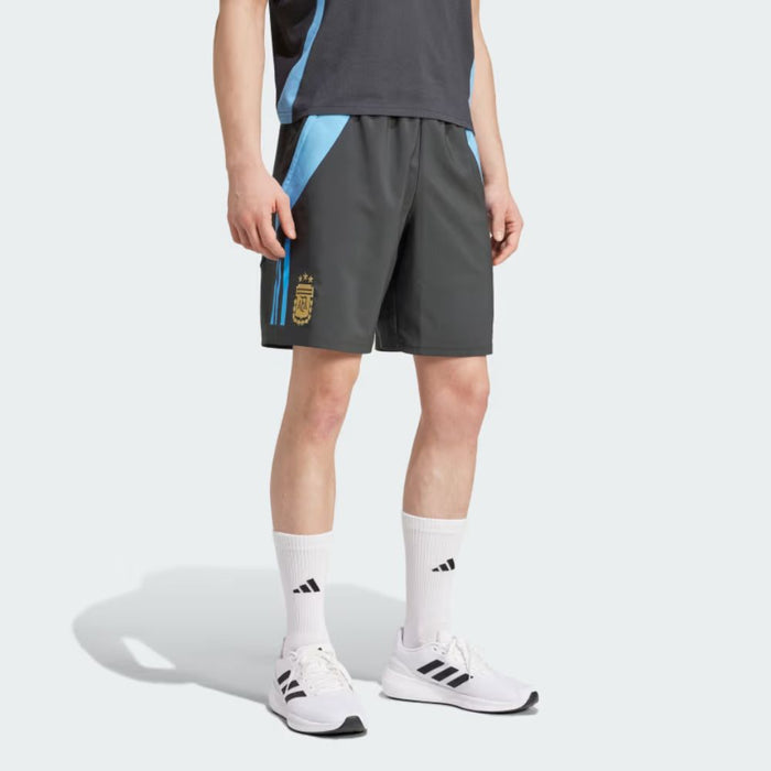 Adidas Argentina 24 3-Star Rest Shorts - Comfortable Relaxation Wear for Soccer Fans Shorts  Descanso Argentina 3 Estrellas Gris