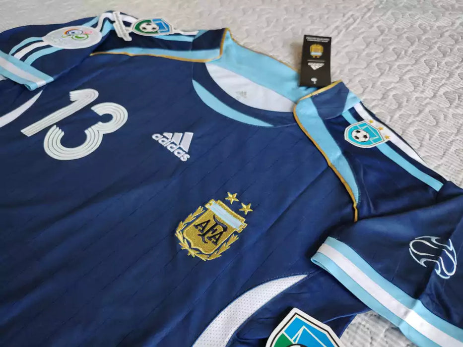 Adidas Argentina Retro 2006 Scaloni 13 World Cup Away Jersey - Authentic Vintage Soccer Shirt