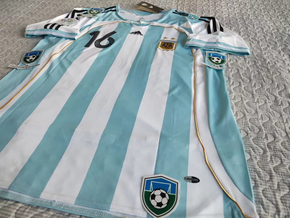 Adidas Argentina Retro 2006 World Cup Aimar 16 Championship Jersey - Limited Edition