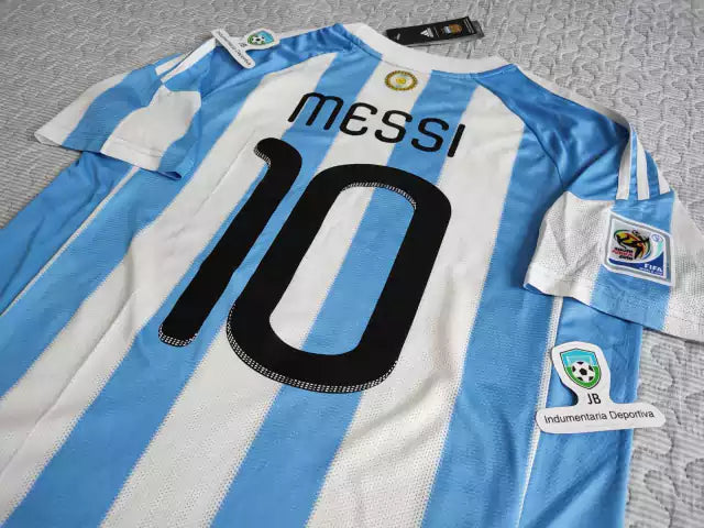 Adidas Argentina Retro 2010 Messi 10 World Cup Champion Jersey - Limited Edition Classic