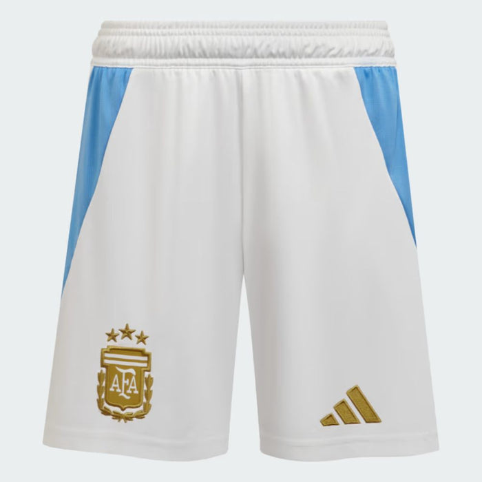 Shorts Juveniles Adidas Argentina 24 Negro y Blanco 3 Estrellas | Material Reciclado