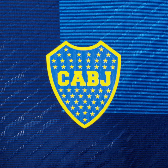 Adidas Boca Juniors 23/24 Authentic Long Sleeve Tee - Passionate Blue & Gold Stripes - Camiseta Titular Authentic Boca Juniors 23/24 Manga Larga