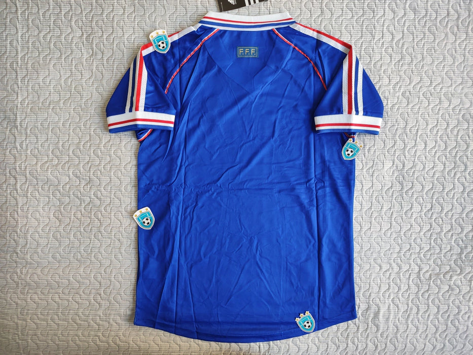 Adidas France Retro 1998 World Cup Home Jersey - Iconic Tribute to Championship Glory