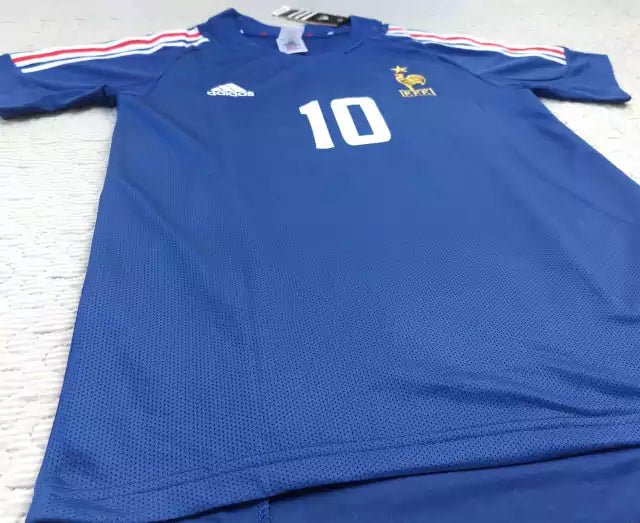 Adidas France Retro 2002 World Cup Zidane 10 Home Jersey - Limited Edition Classic