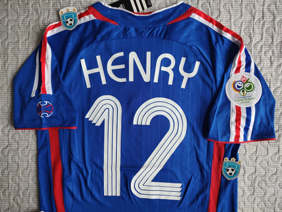 Adidas France Retro 2006 World Cup Home Jersey - Iconic Tribute with Henry 12