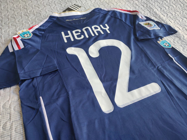 Adidas France Retro 2010 World Cup Jersey with Henry 12 - Exclusive Collector's Edition
