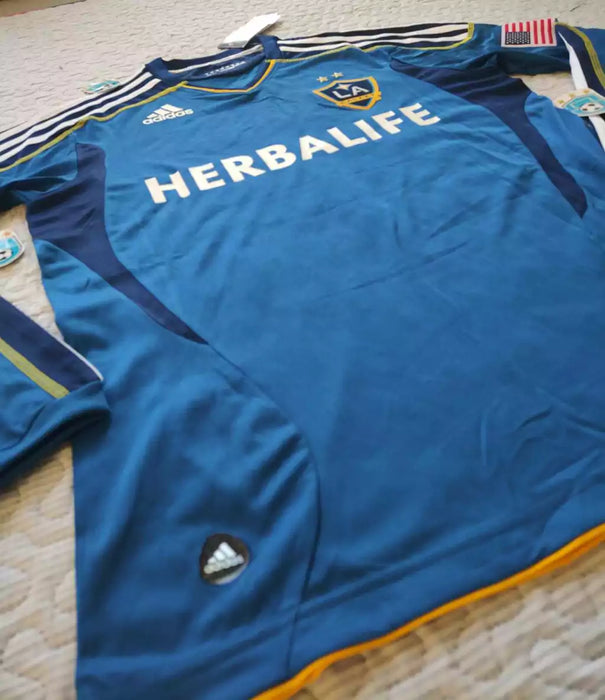 Adidas LA Galaxy ML Retro 2002-03 23 Beckham MLS Soccer Jersey Suplente Long Sleeve