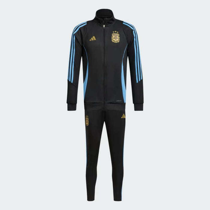 Adidas Men's AFA TK Suit - Argentine Selection 3 Stars Black - Authentic Soccer Apparel Conjunto Selección Argentina AFA
