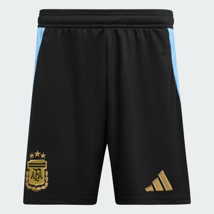 Adidas Men's Argentina Black Shorts - Recycled Material - Comfort Fit - Aeroready Technology - Support Your Team! Shorts Argentina Negro 3 Estrellas