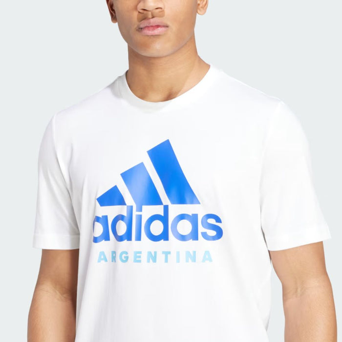 Remera Blanca Estampada de Argentina para Hombre Temporada 24 de Adidas